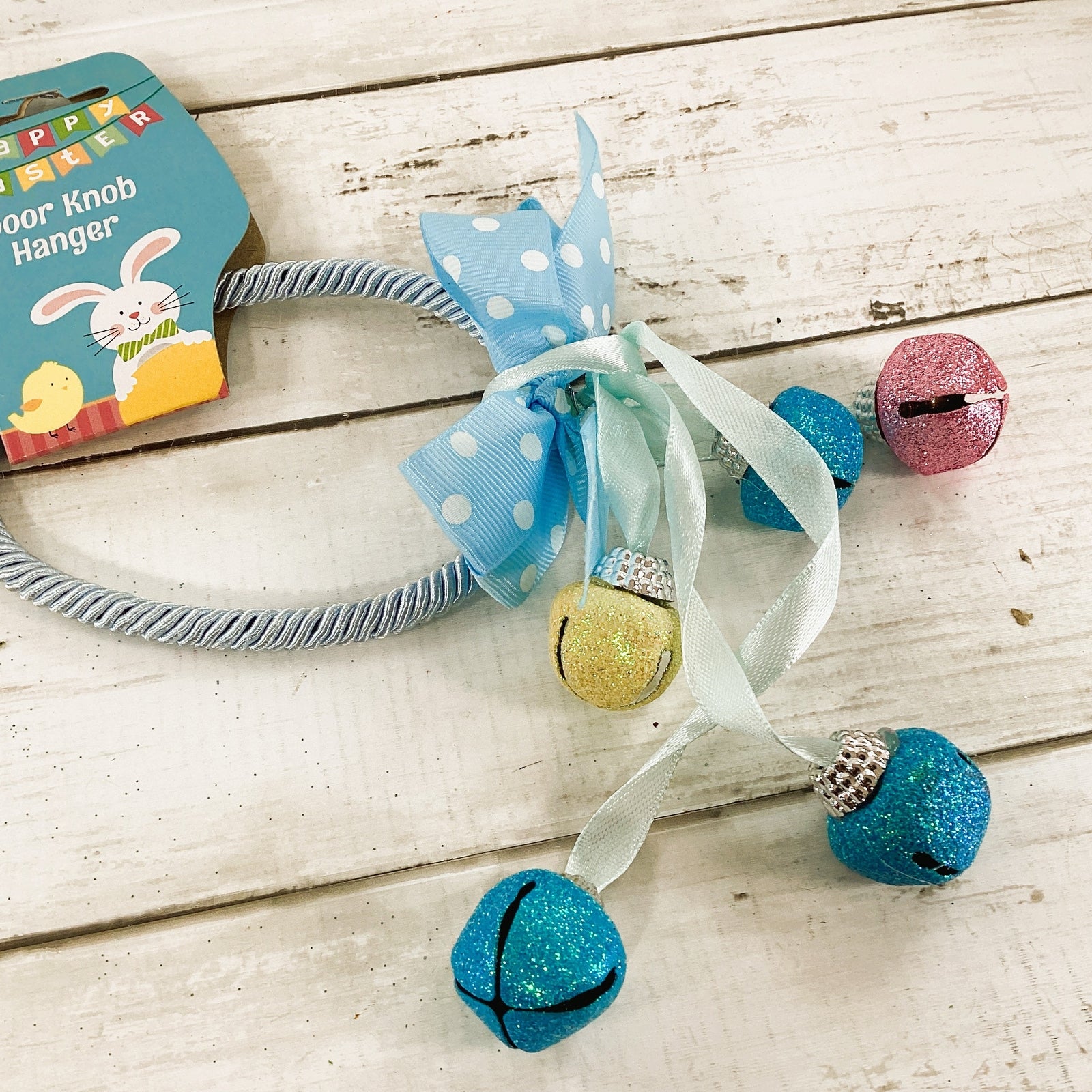 DT Easter Craft Supply - Metal Glitter Bell Door Hanger