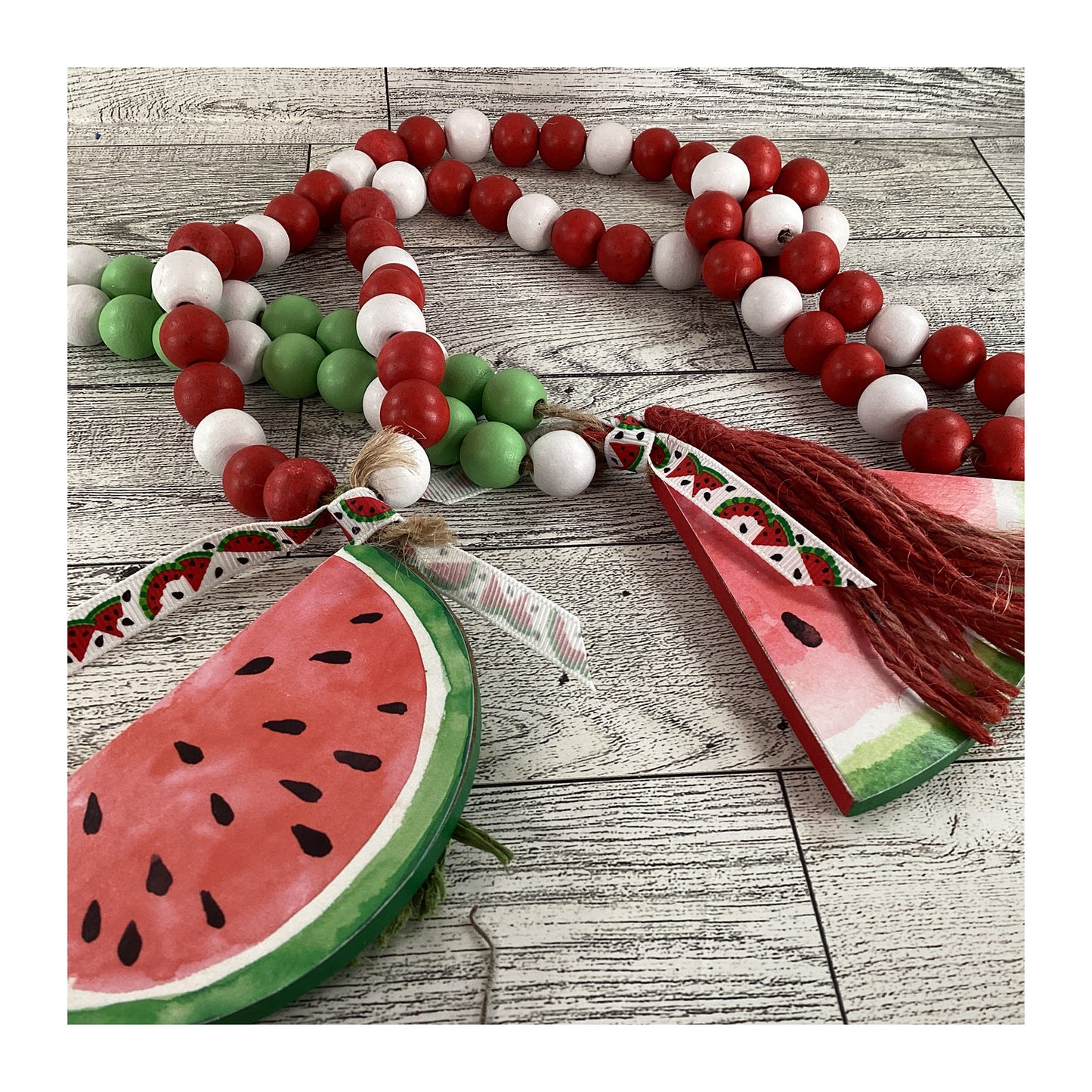 AGD Summer Decor - Watermelon Theme Tier Tray Decor 8pc Set