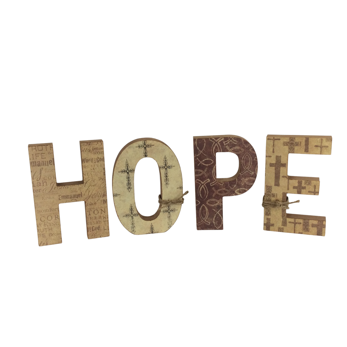 AGD Home Decor - Cross Faith-Base Chunky HOPE Letters Display