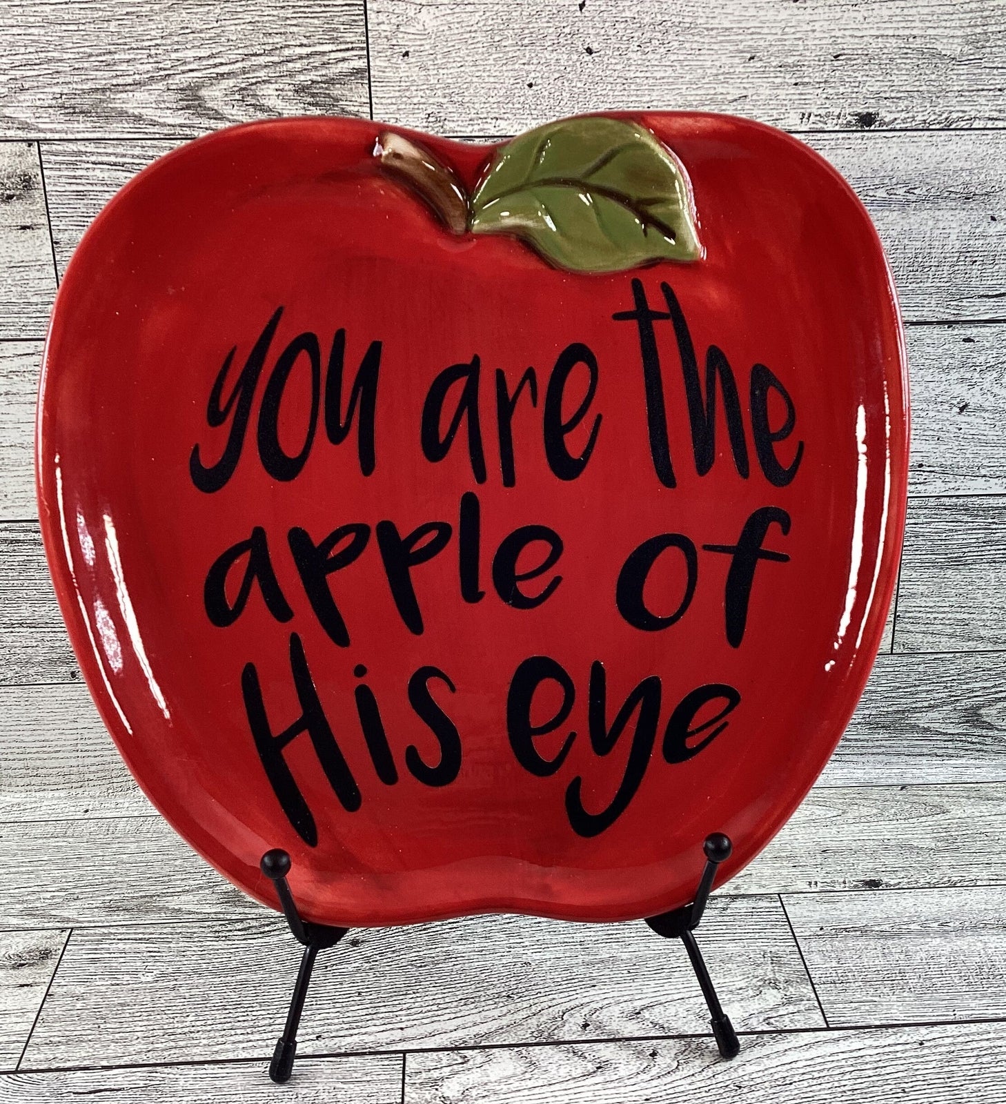 AGD School Decor - Ceramic Apple of His Eye Easel Display
