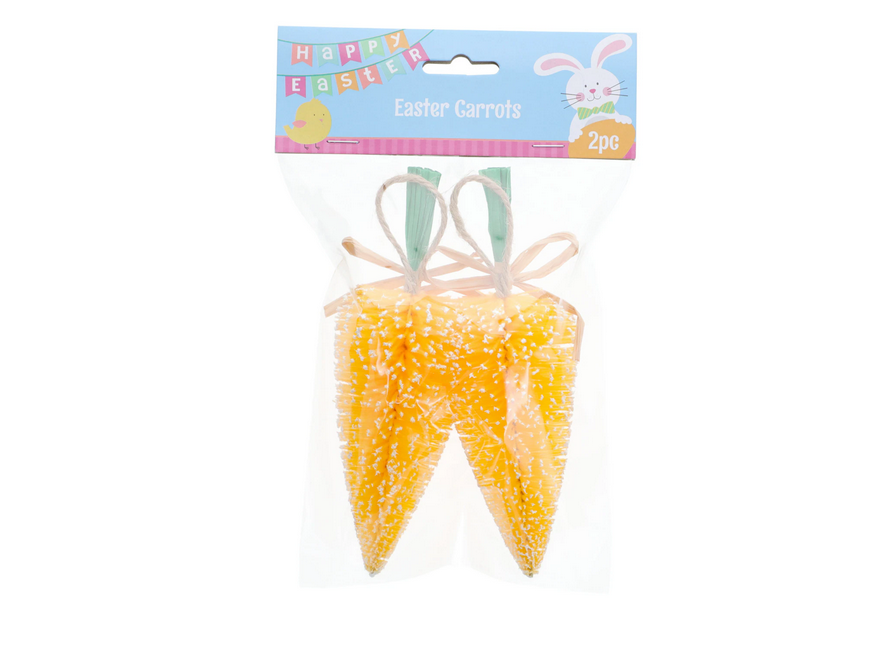 DT Easter Craft Supply - Small Bottlebrush Yellow & Orange Carrots 2pks