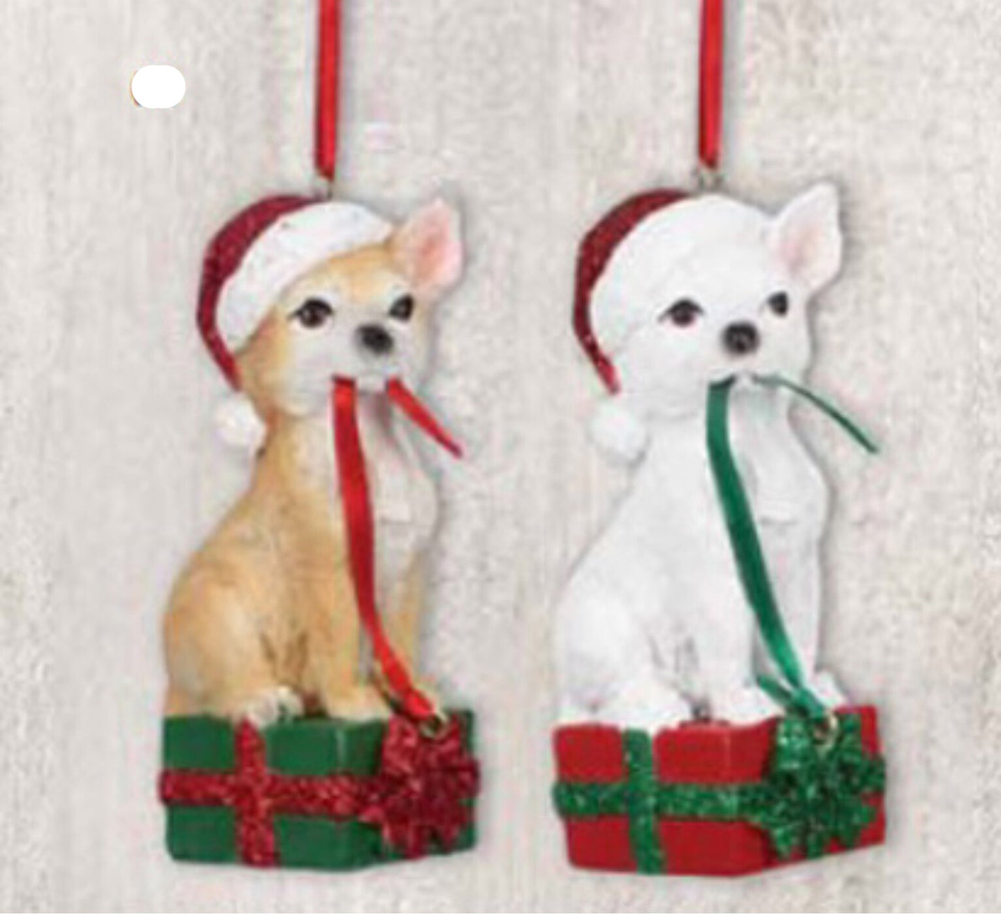 Youngs Christmas Decor - Resin Kitty Cat Ornaments 2pc