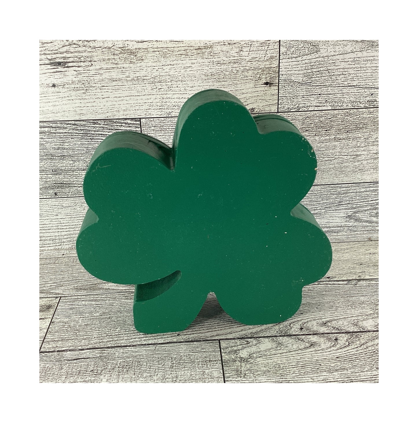 AGD Saint Patrick Decor - Irish Shamrock Chunky Wood Shaker Sitter