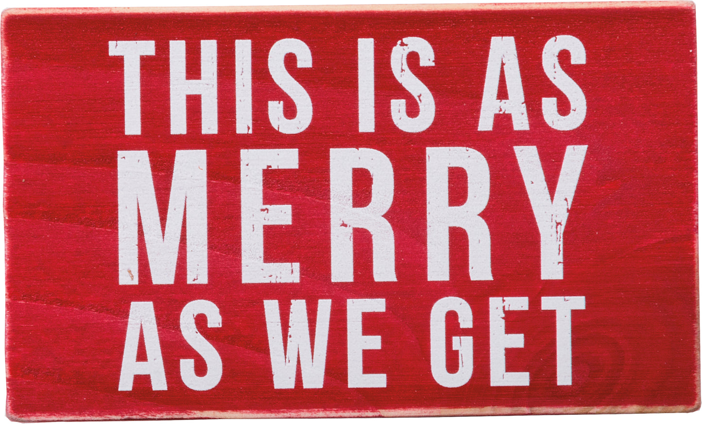 PBK Wood Mounted Rubber Stamp - Merry Stop Believing Underwear 2pc Set