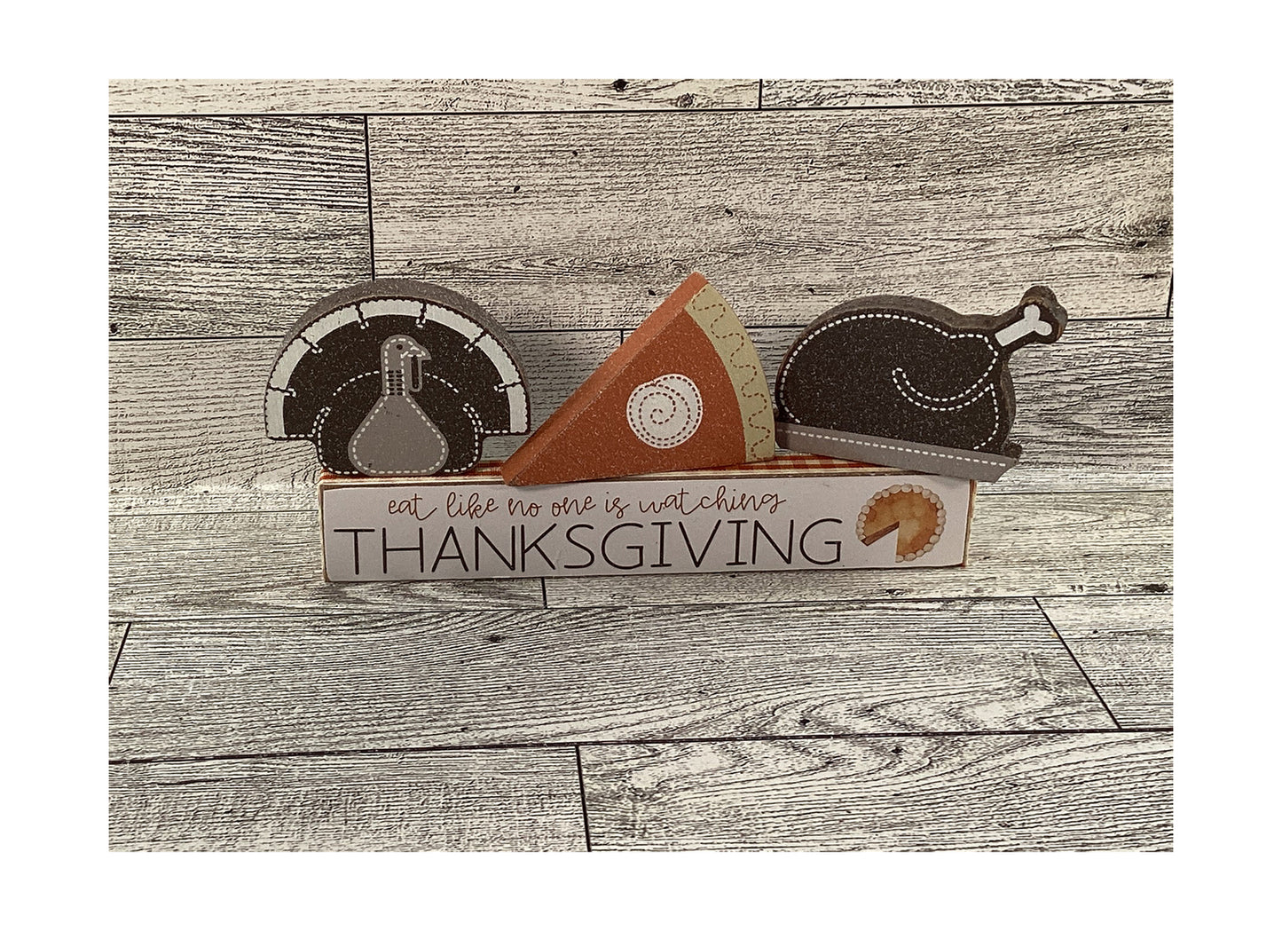 AGD Fall Decor - Pumpkin Pie Thanksgiving Turkey Tier Tray Sign 4pc
