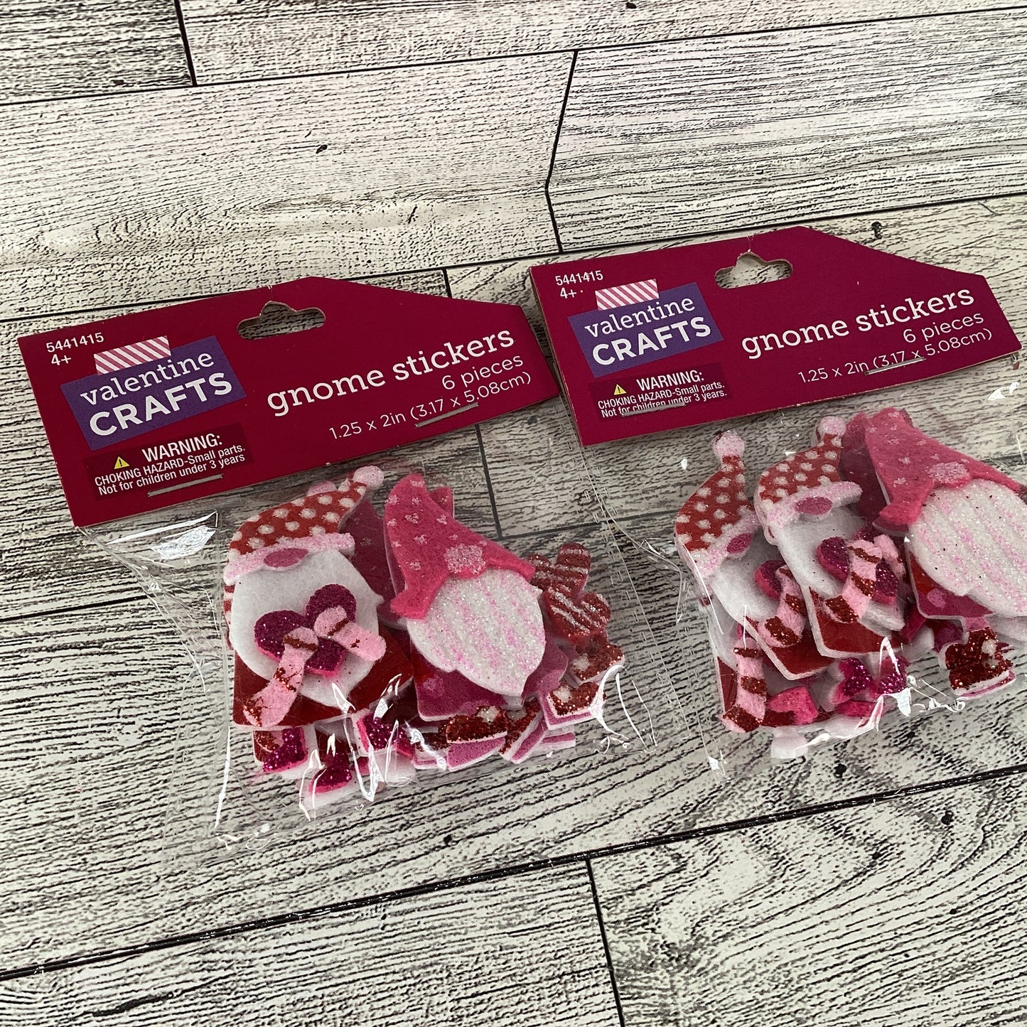 HL Valentines Craft Supply - Felt Gnome Stickers 24pc total