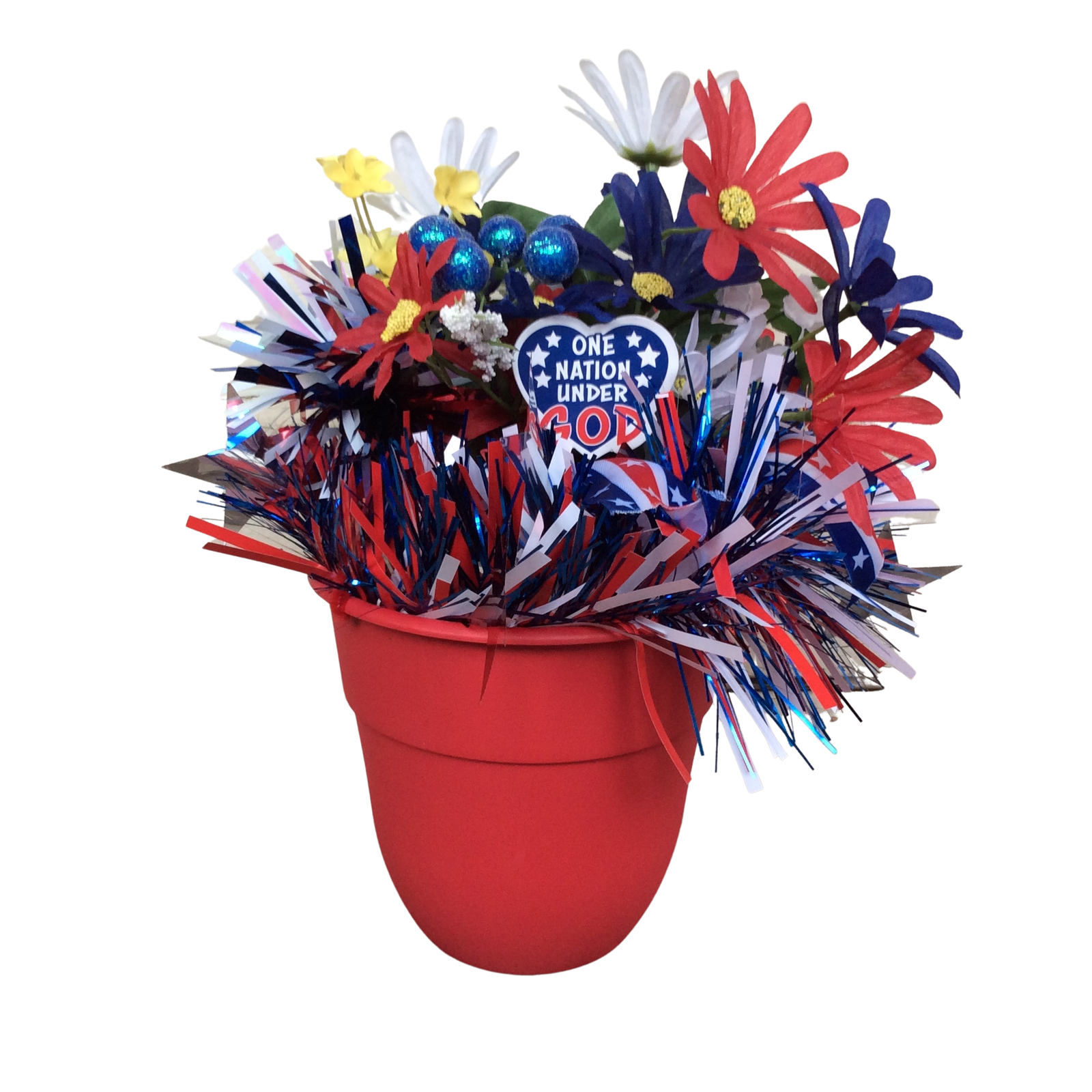 AGD Patriotic Decor - One Nation Under God Floral Centerpiece