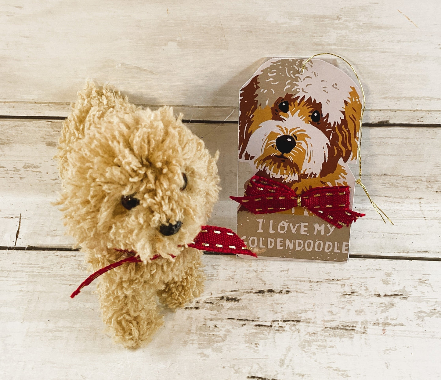 Christmas Decor - Goldendoodle Beige Dog Ornaments