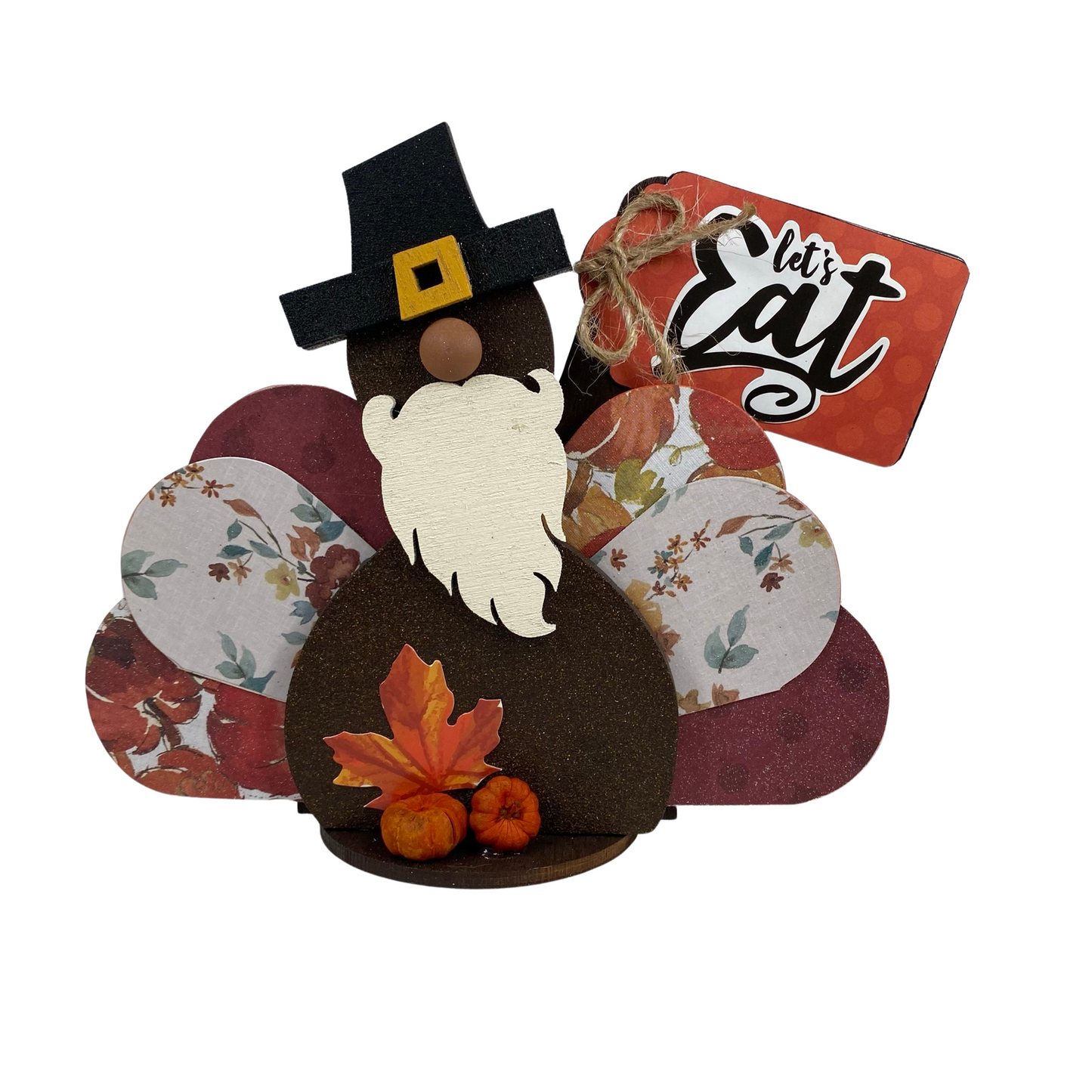 AGD Fall Decor - Fall Decor - Let's Eat Turkey Gnome Sitter