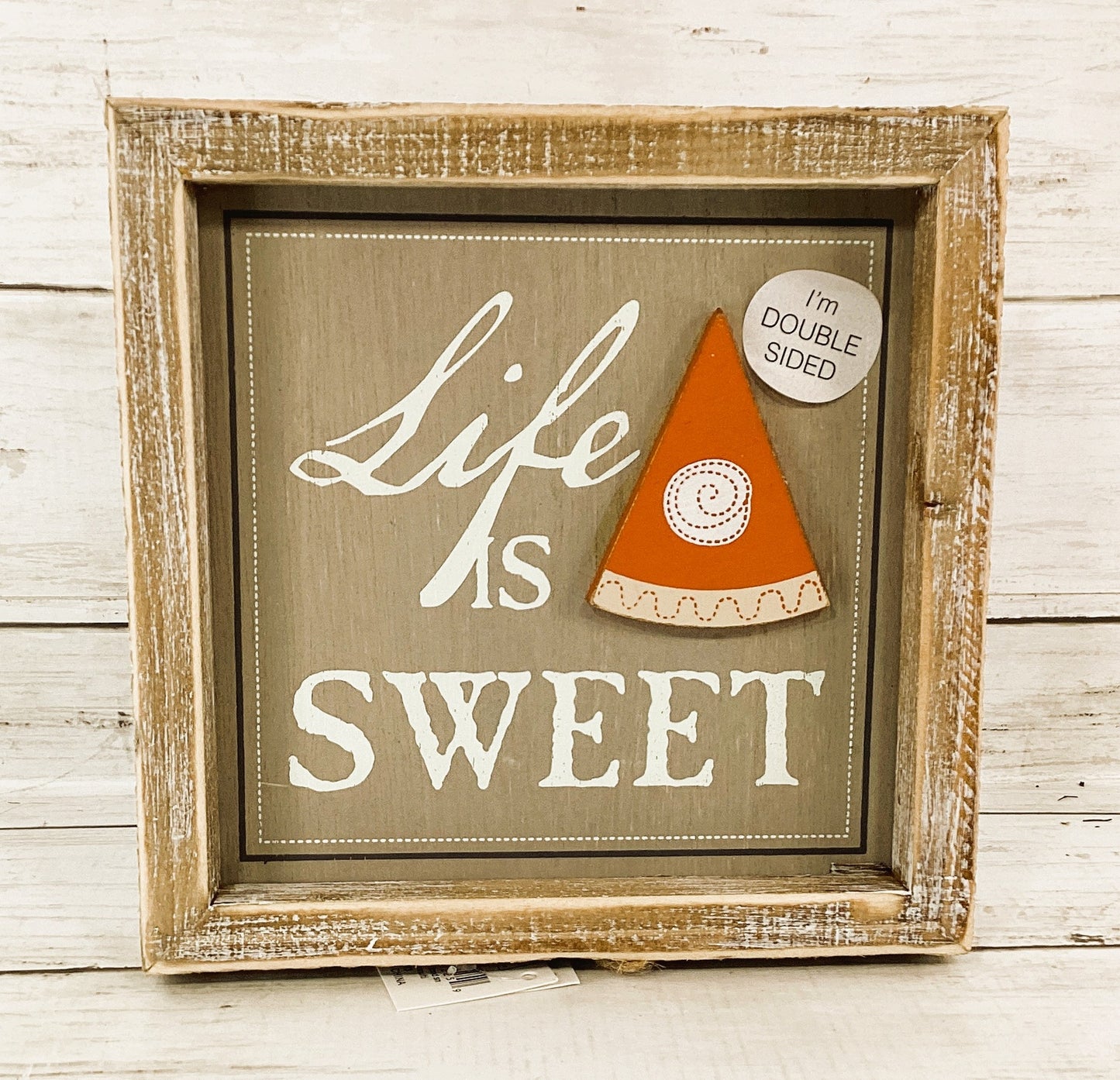 Adams Halloween Fall Decor -  Witch Hat Sweet Pie Reversible Box Sign