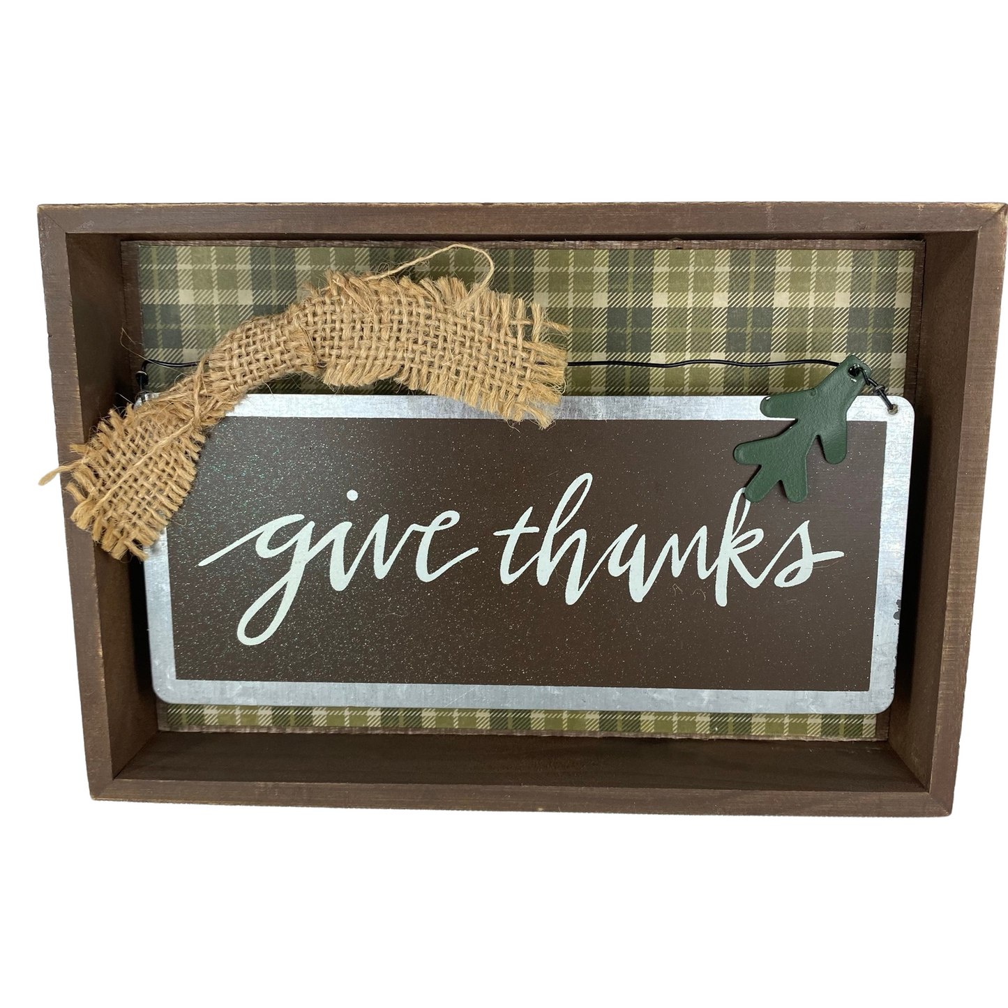 AGD Fall Decor - Reversible Give Thanks Hello Fall Inset Wood Sign