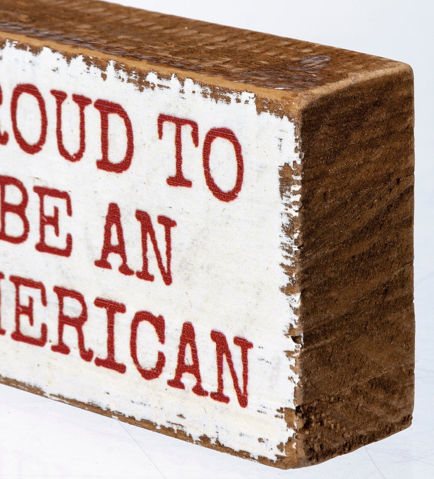 PBK Patriotic Decor - Proud American Mini Tier Tray Block Sign