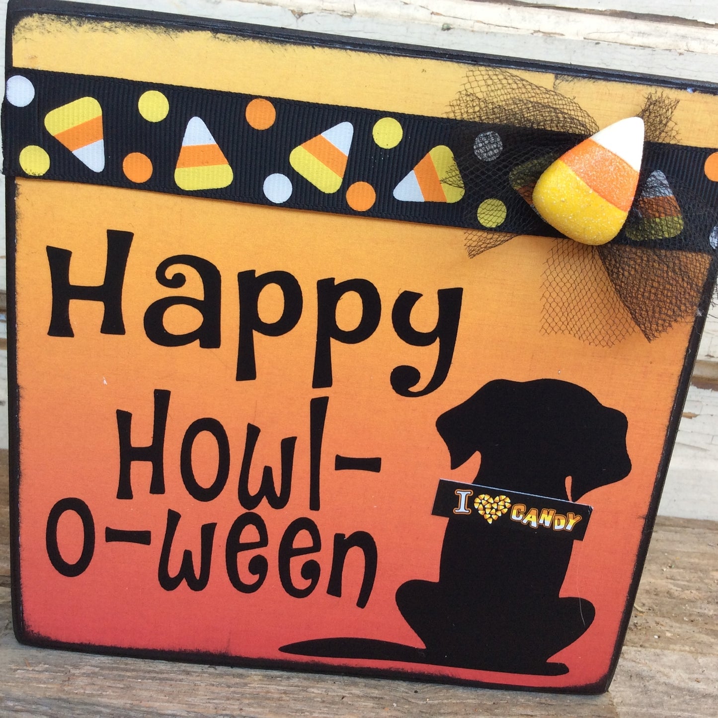 AGD Halloween Decor - Howl O Ween Dog Cat Box Signs 2pc