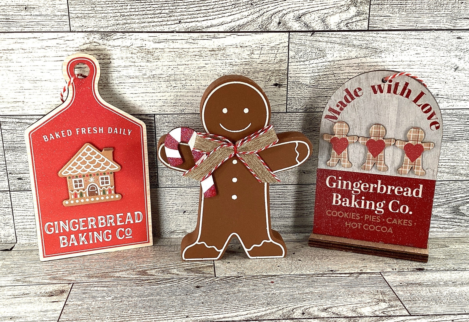 AGD Christmas Decor - Gingerbread Theme Tier Tray 3pc Set