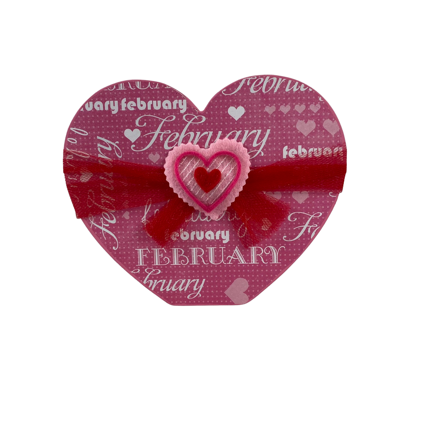 AGD Valentines Decor - Felt Gnomes Hearts Double-Sided Chunky Heart Sitter