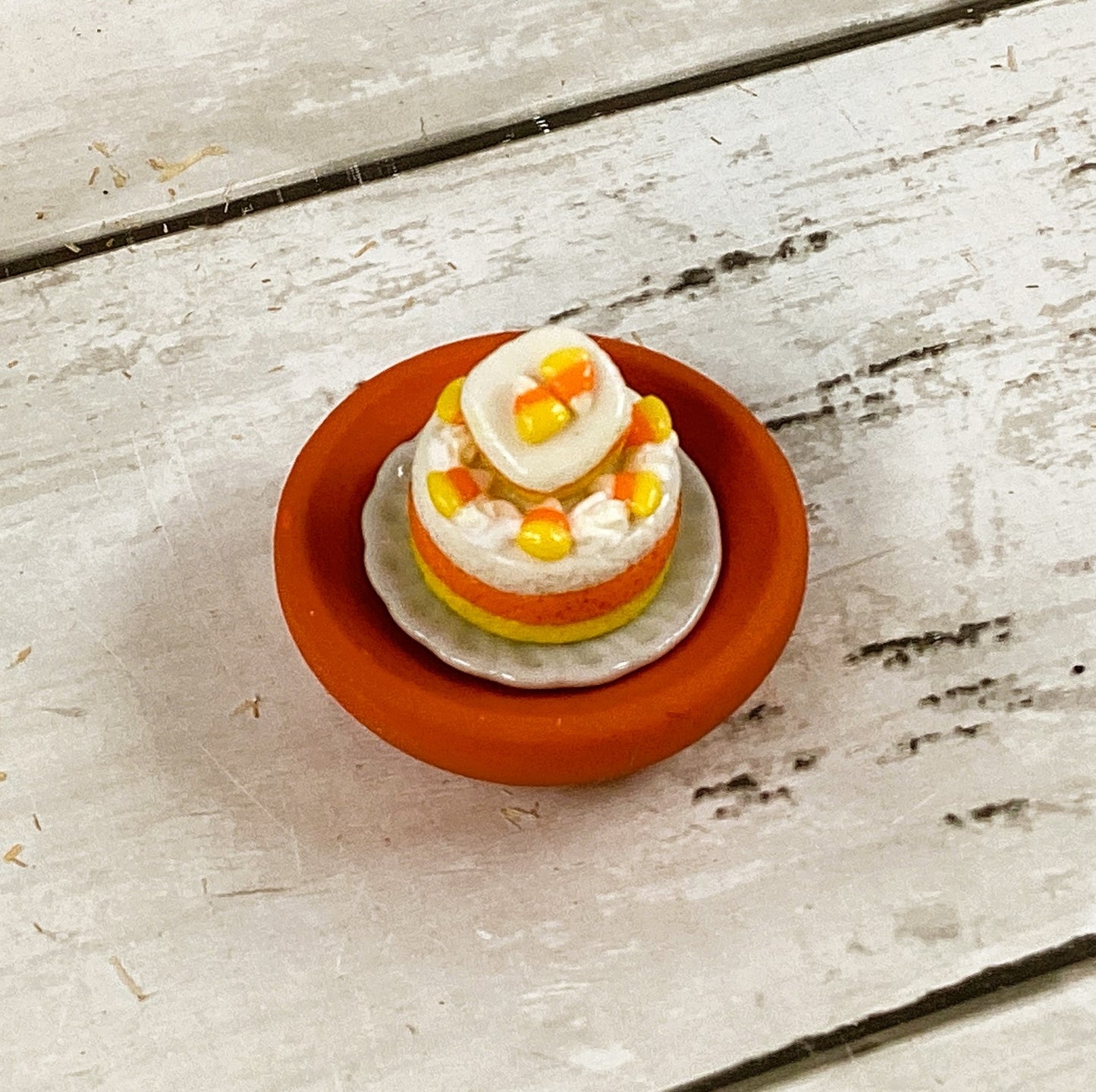 AGD Fall Decor - Miniature Candy Corn Harvest Cake Dessert Display