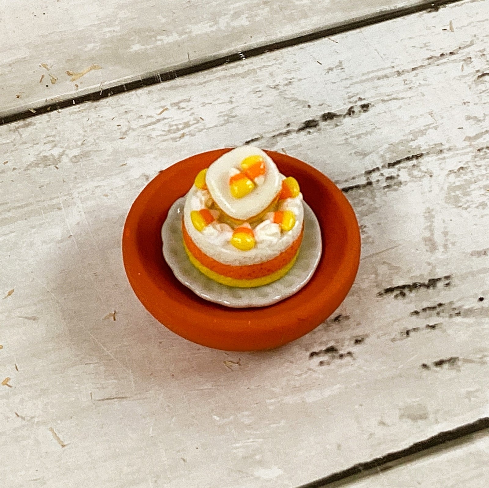 AGD Fall Decor - Miniature Candy Corn Harvest Cake Dessert Display