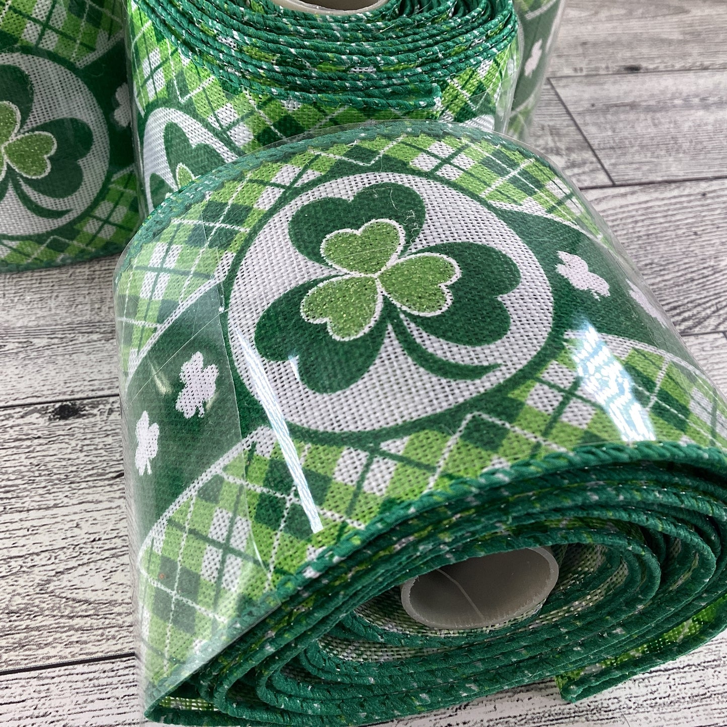 Darice Craft Supply - St Patricks Plaid Shamrock 2.5 Inch Ribbon 12 yards