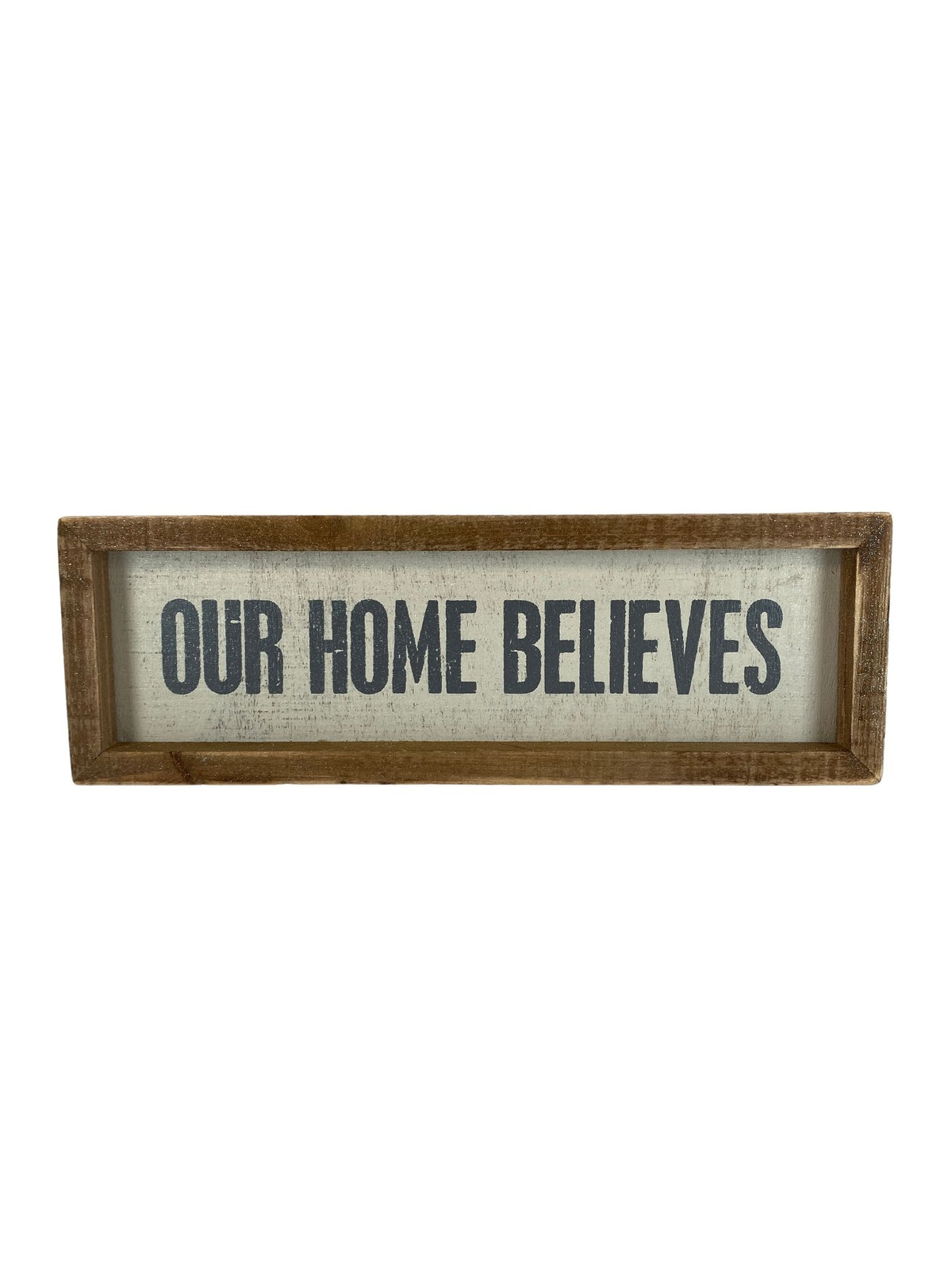 AGD Christmas Decor - Our Home Believes Baby Jesus Manger Signs 2pc
