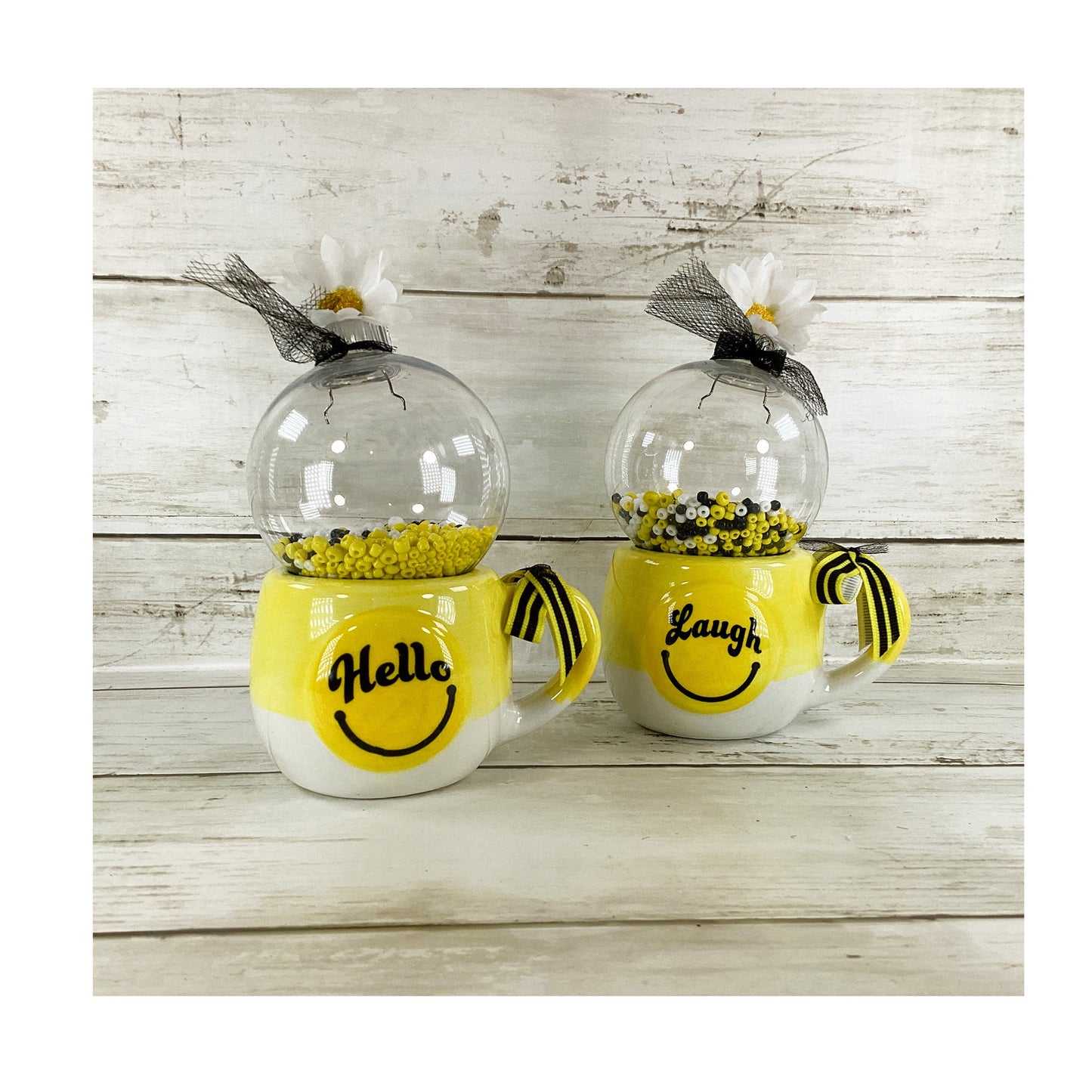AGD Summer Decor - Happy Face Hello Laugh Espresso Shaker Cups