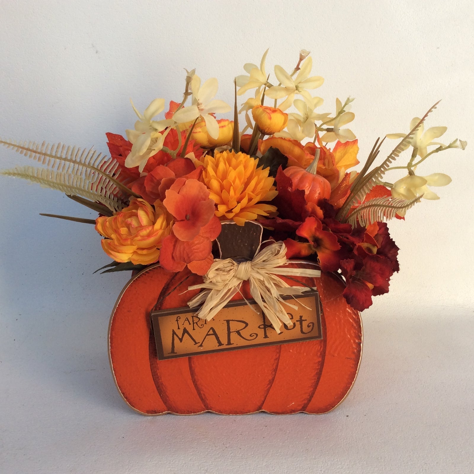 AGD Fall Decor - Farm Market Pumpkin Artificial Floral Display