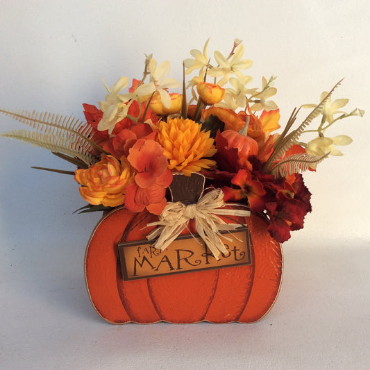 AGD Fall Decor - Farm Market Pumpkin Artificial Floral Display