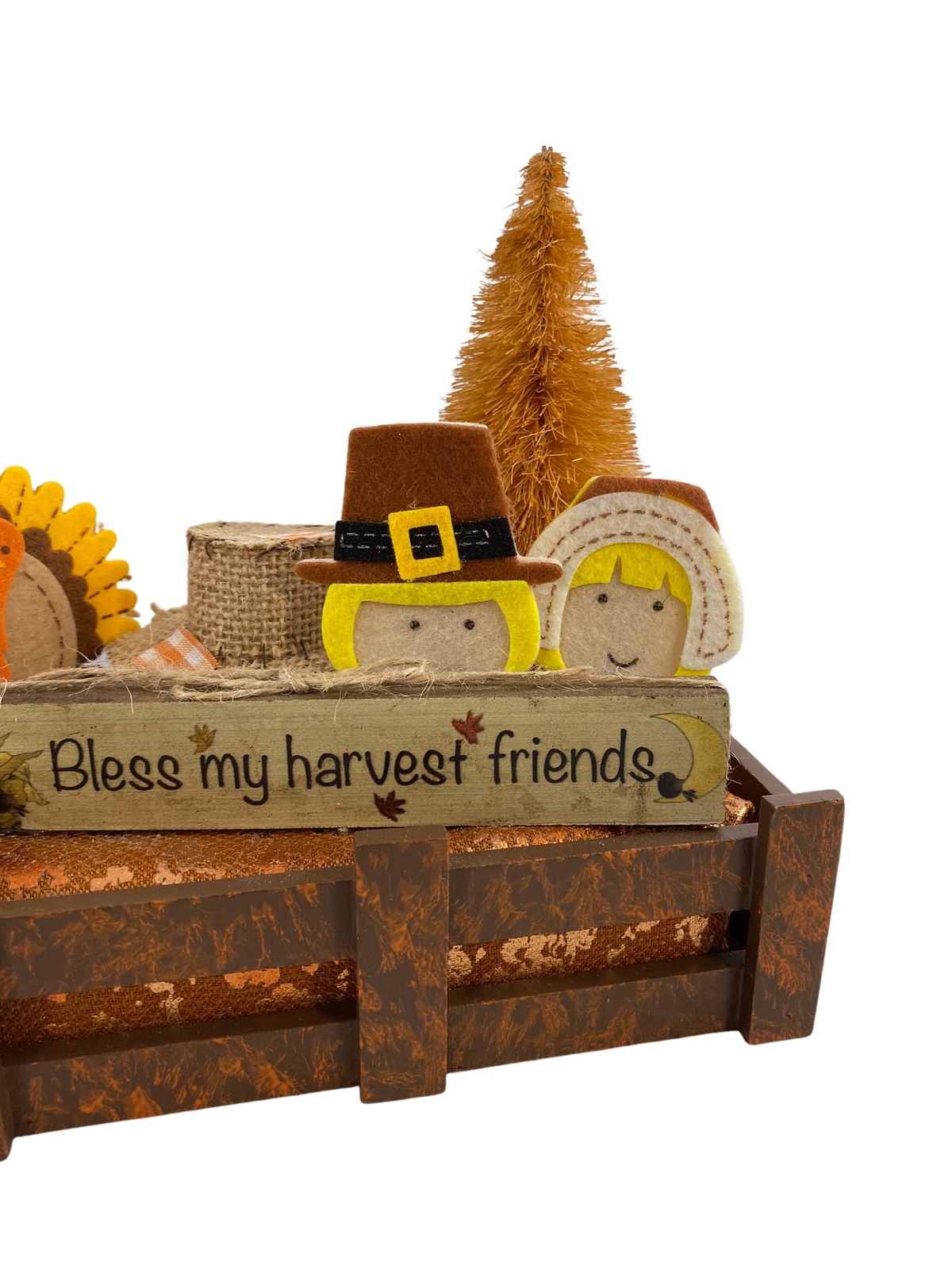 AGD Harvest Friends Wood Crate Tabletop Display