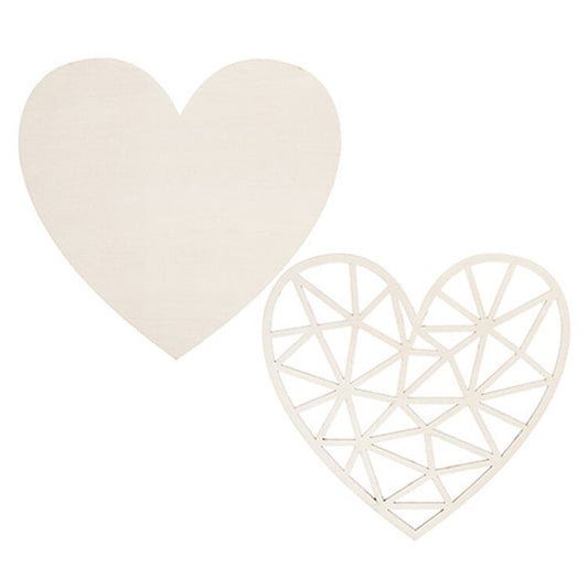 Darice Craft Supply - Unfinished Patterned Wood 3-D Heart