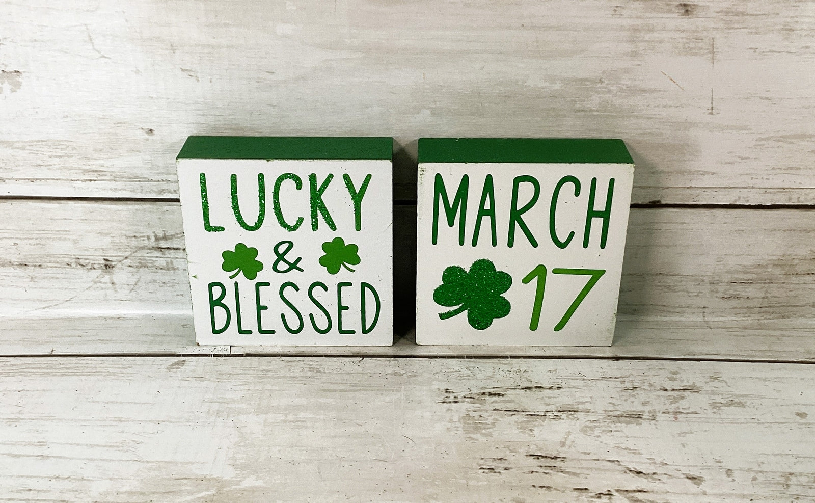 HL St Patrick's Decor - Gumball Shamrock March 17th Tier Tray 3pc Set