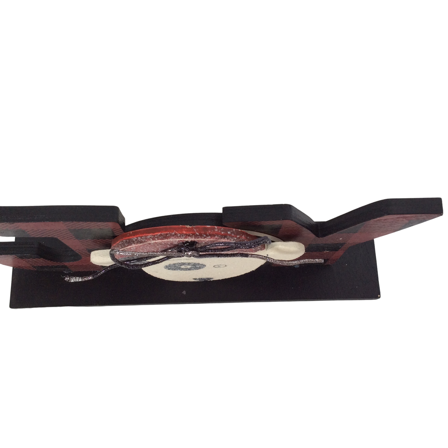 AGD Christmas Decor - Buffalo Check Plaid Joy Dog Tabletop Sign