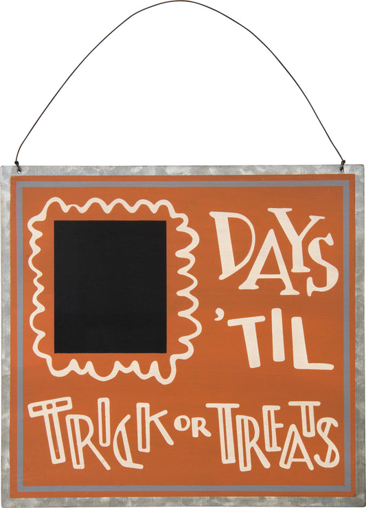PBK Halloween Decor - Tin Sign Countdown Til Trick Treat #25367