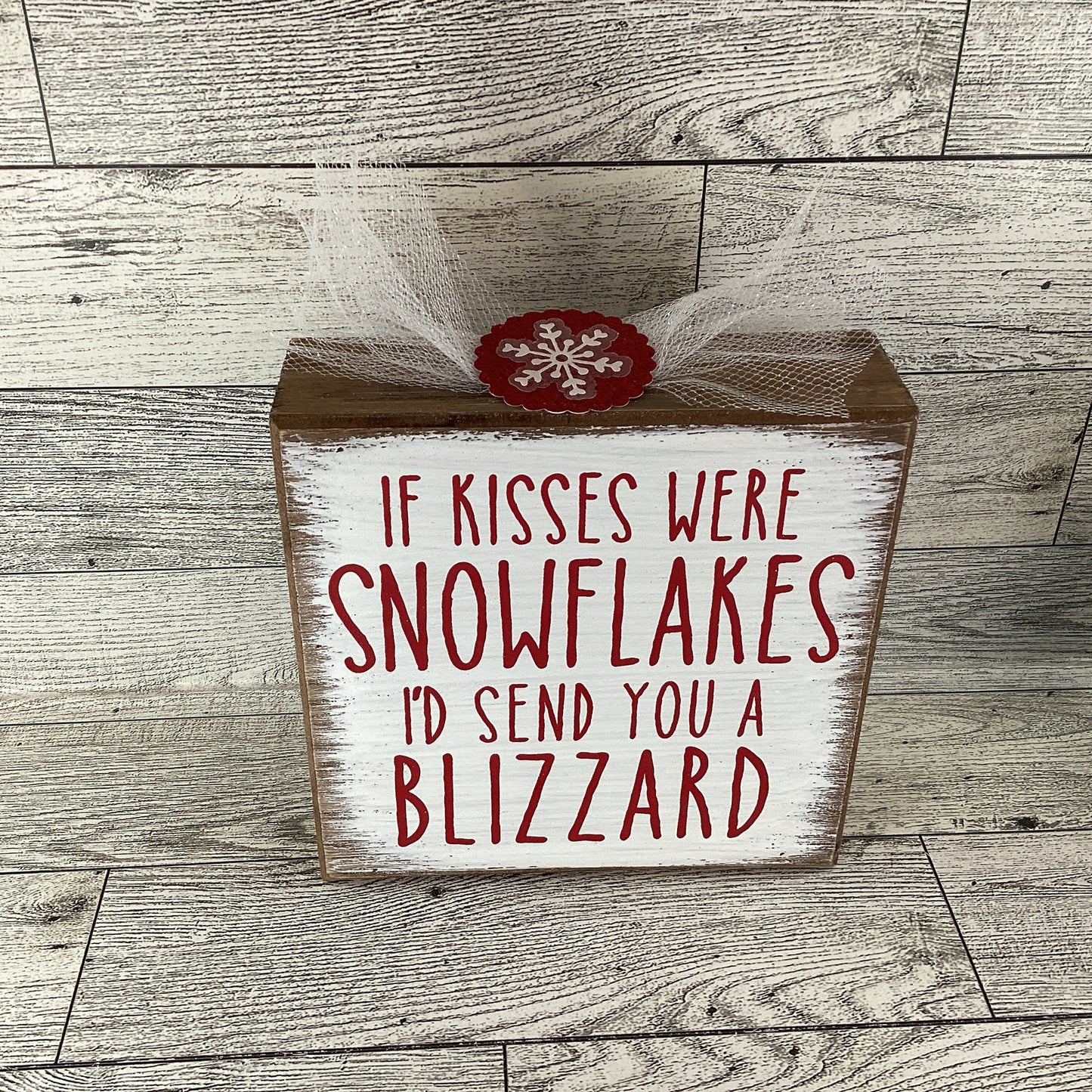 AGD Christmas Decor - Snowflake Kisses Blizzard Tier Tray 2pc Set