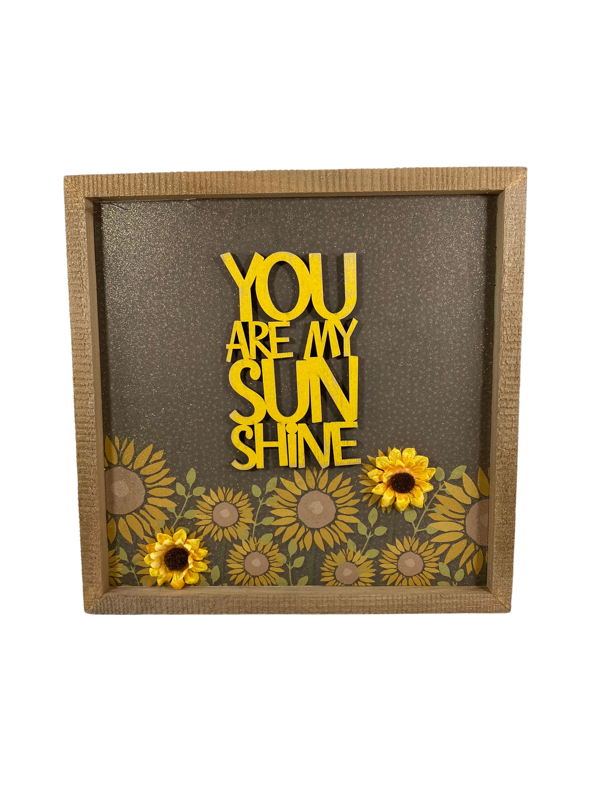 AGD Fall Decor - Sunshine Sunflowers Gather Reversible Inset Box Sign