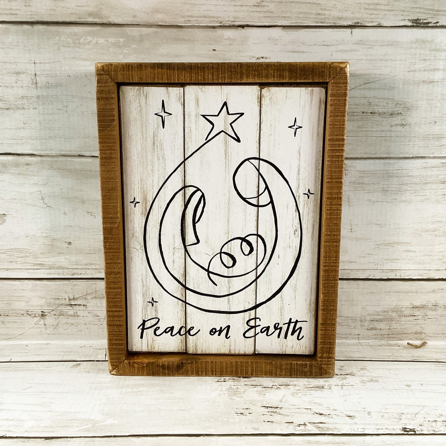 AGD Christmas Decor - Nativity Holy Family Manger Inset Box Signs