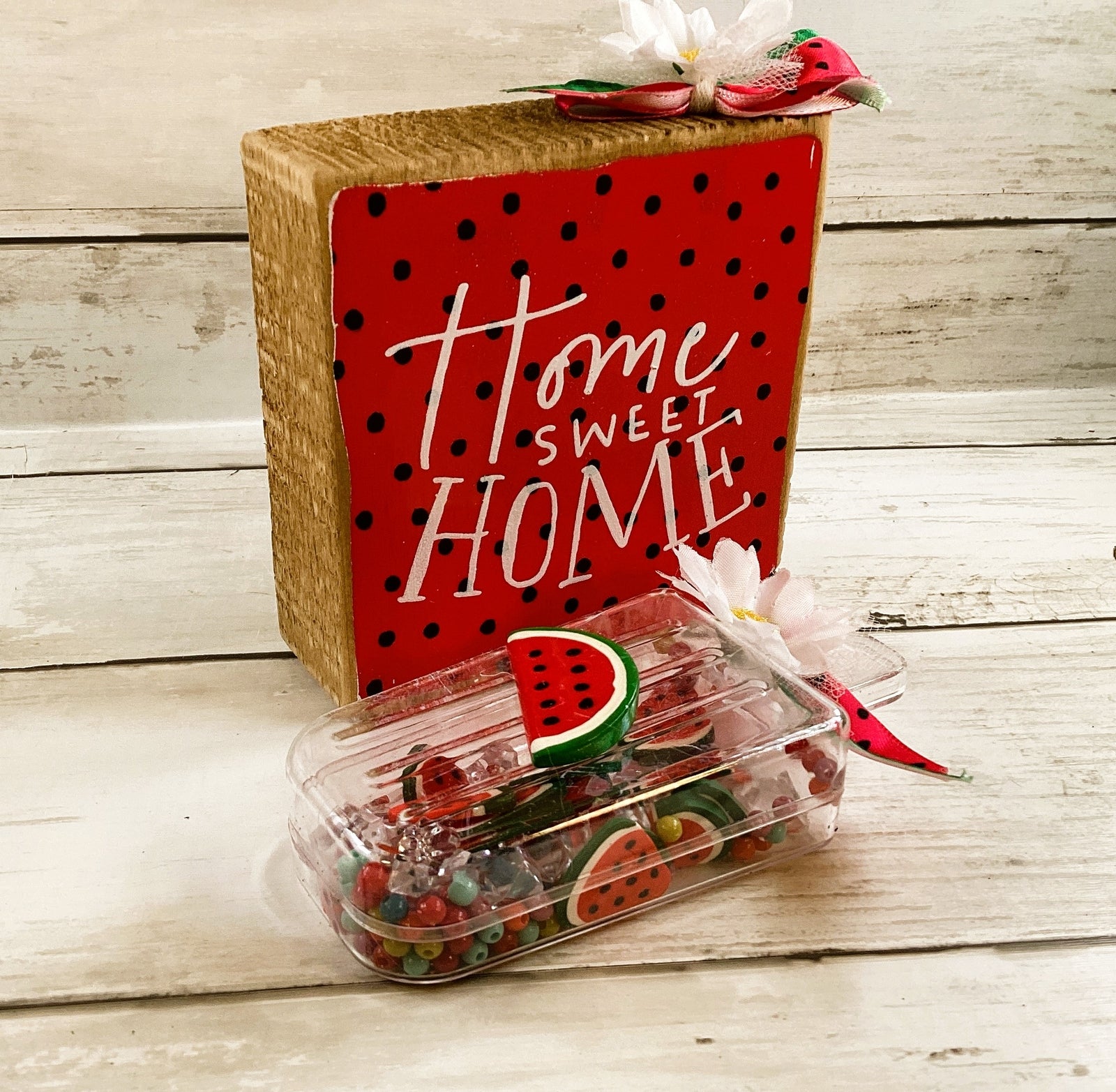 AGD Summer Decor - Watermelon Theme Popsicle Tier Tray 2pc Set