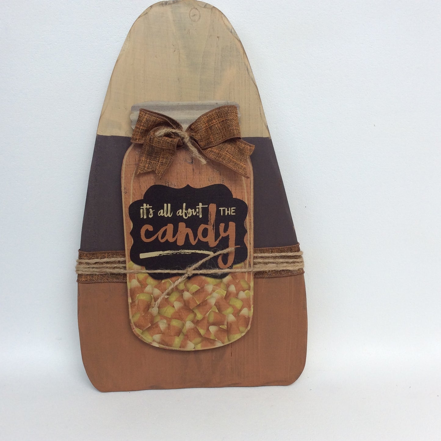 GD Fall Decor -  It's All About the Candy Corn Door Hanger Sign