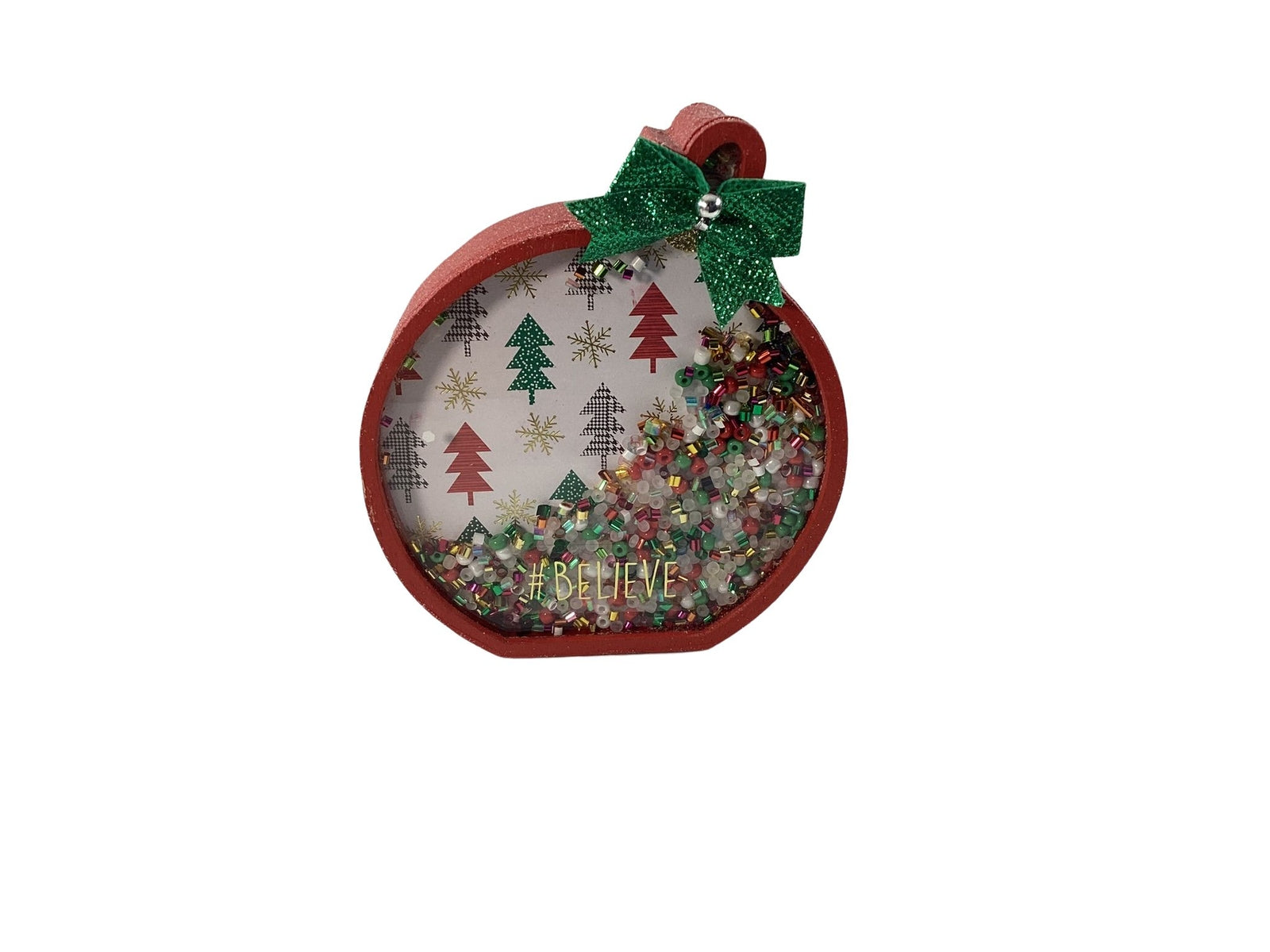 Christmas Decor -  Ornament Bulbs Chunky Wood Shaker Sitters 3pc Set