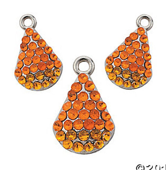 FE-OTC Halloween Craft - Rhinestone Sparkle Candy Corn Charms 12pcs