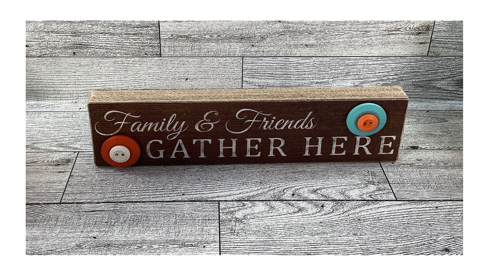 AGD Fall Decor - Gather Here Sign Chunky Whimsy Pumpkins 4pc Set