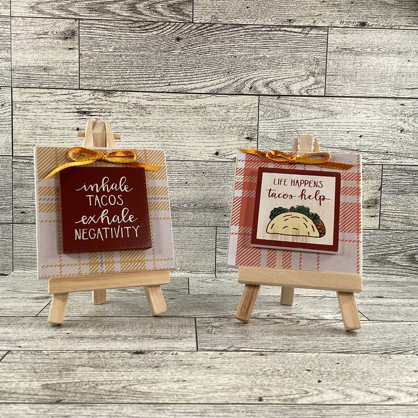 AGD Cinco De Mayo Decor - Taco Easel Chunky Gnome Tier Tray 3pc
