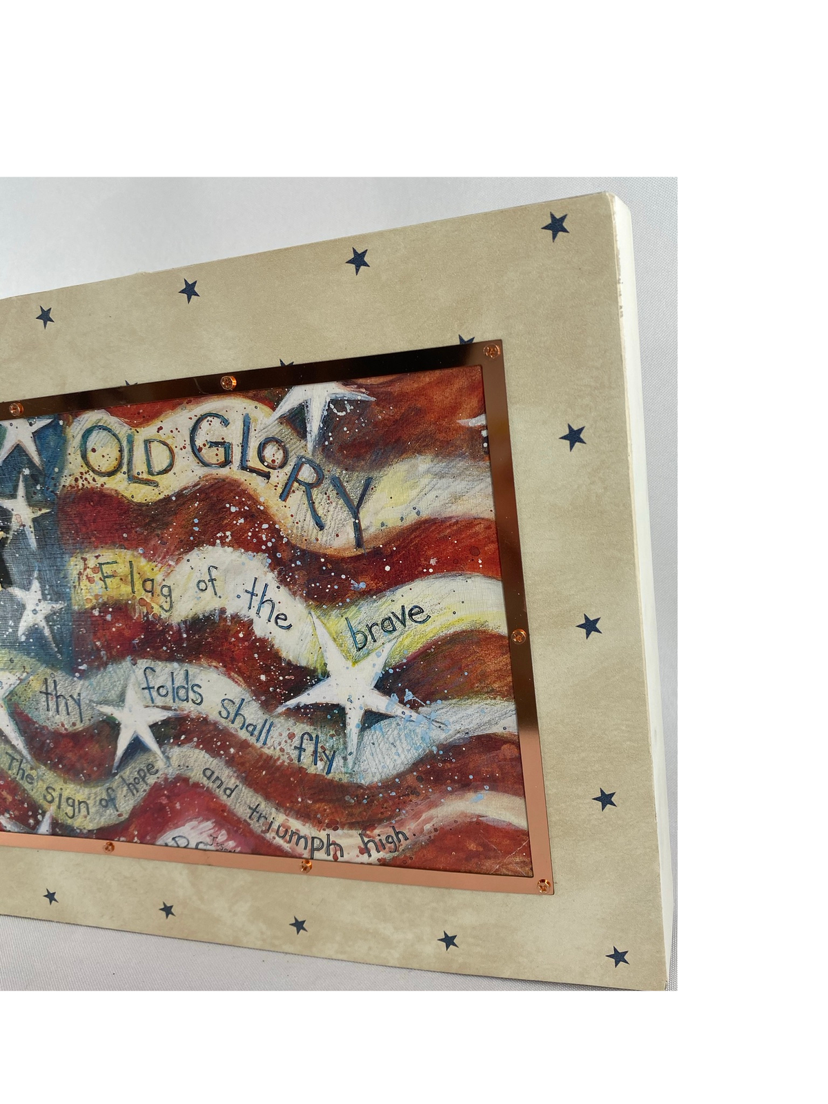 AGD Patriotic Decor -  Americana Flag Old Glory Box Sign