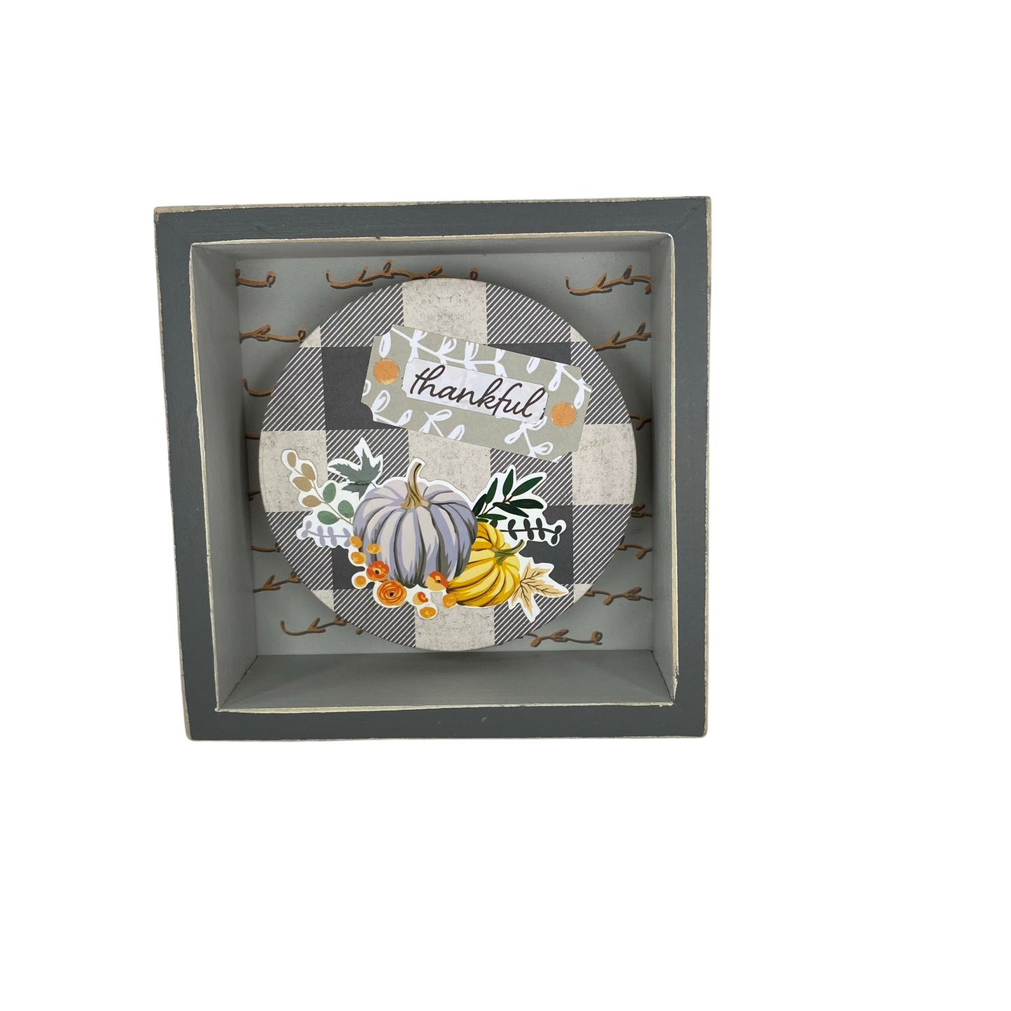 AGD Fall Decor - Welcome Autumn Thankful Season 3-D Reversible Wood Box Sign