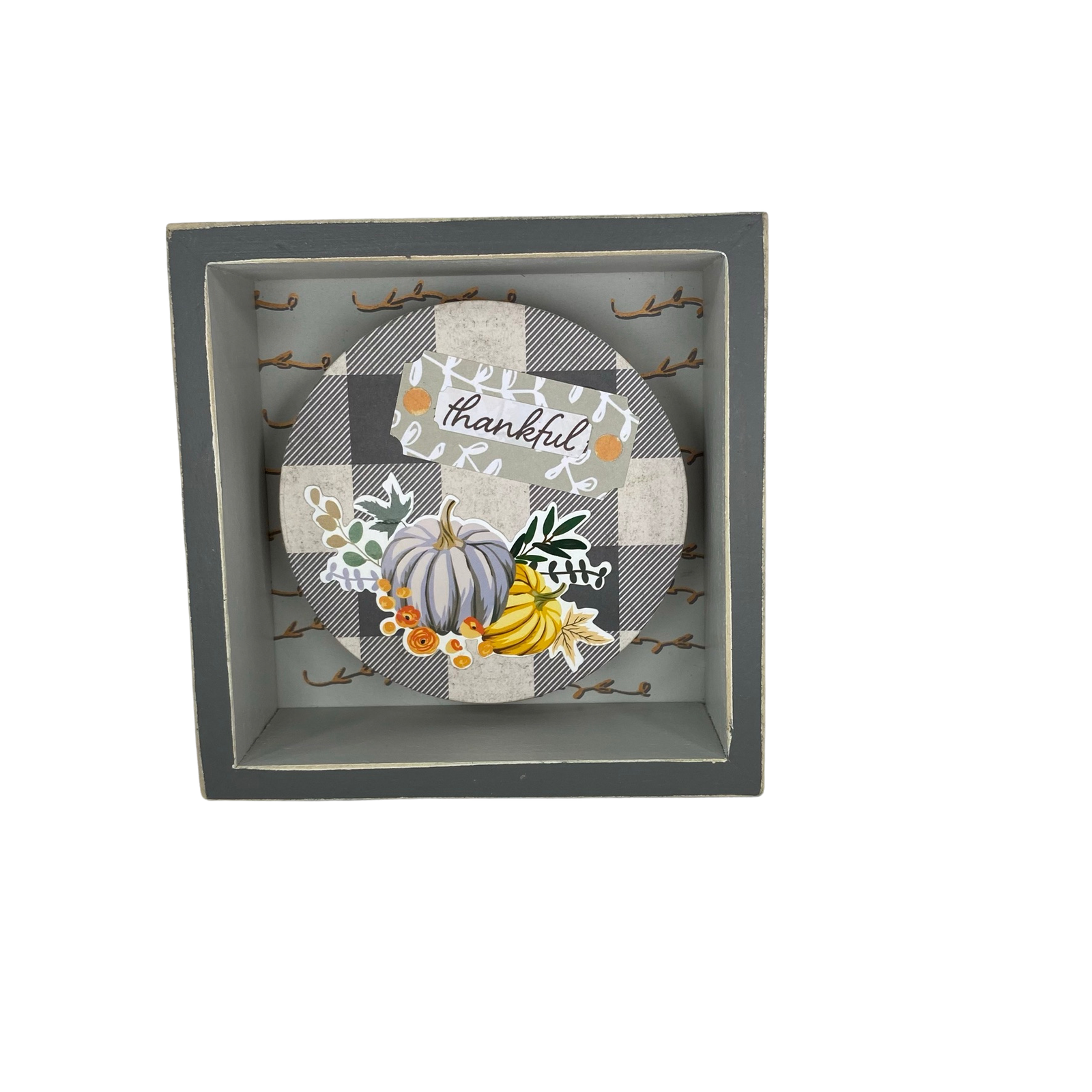 AGD Fall Decor - Welcome Autumn Thankful Season 3-D Reversible Wood Box Sign