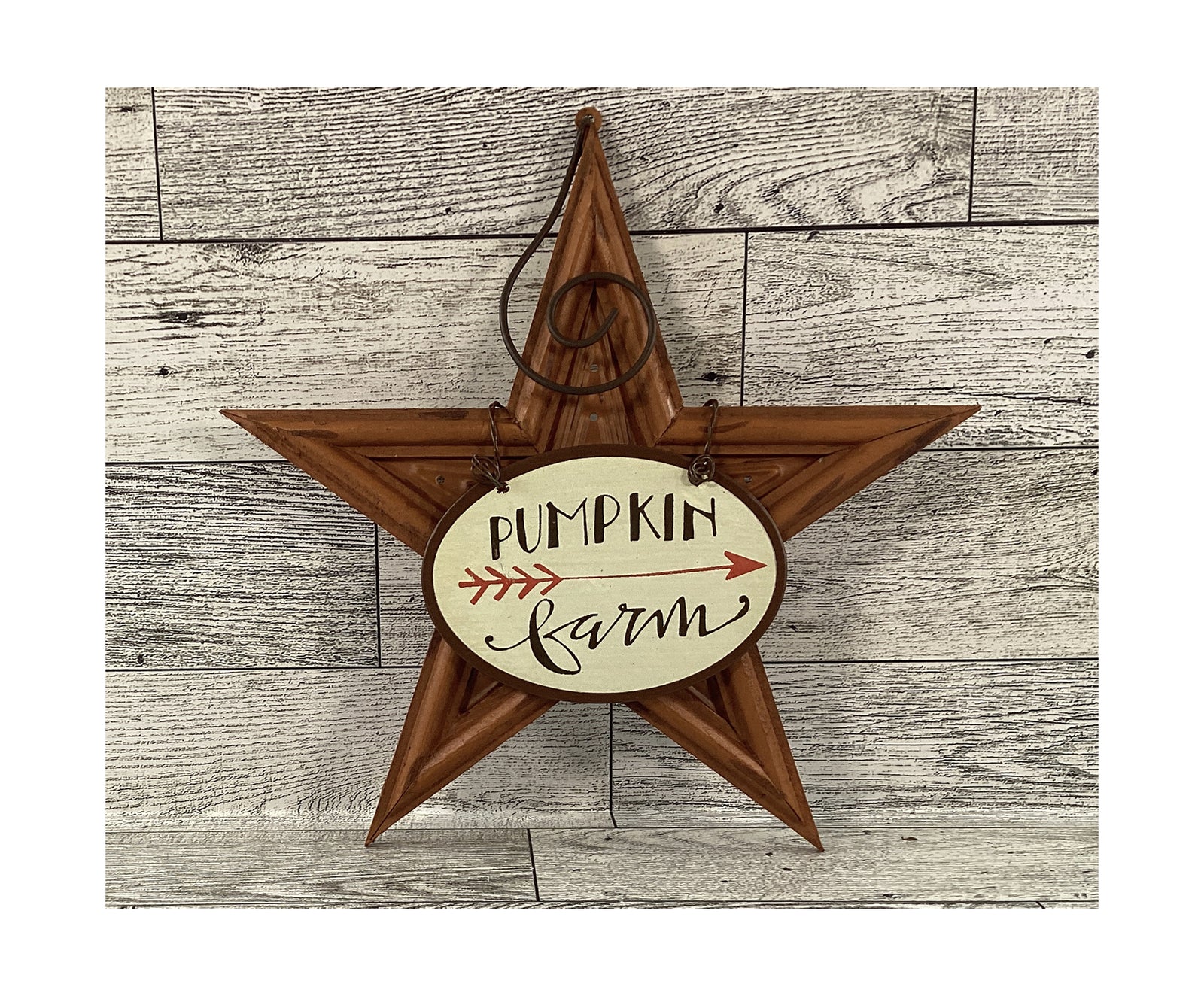 AGD Fall Decor - Pumpkin Farm Prim Star Ornament