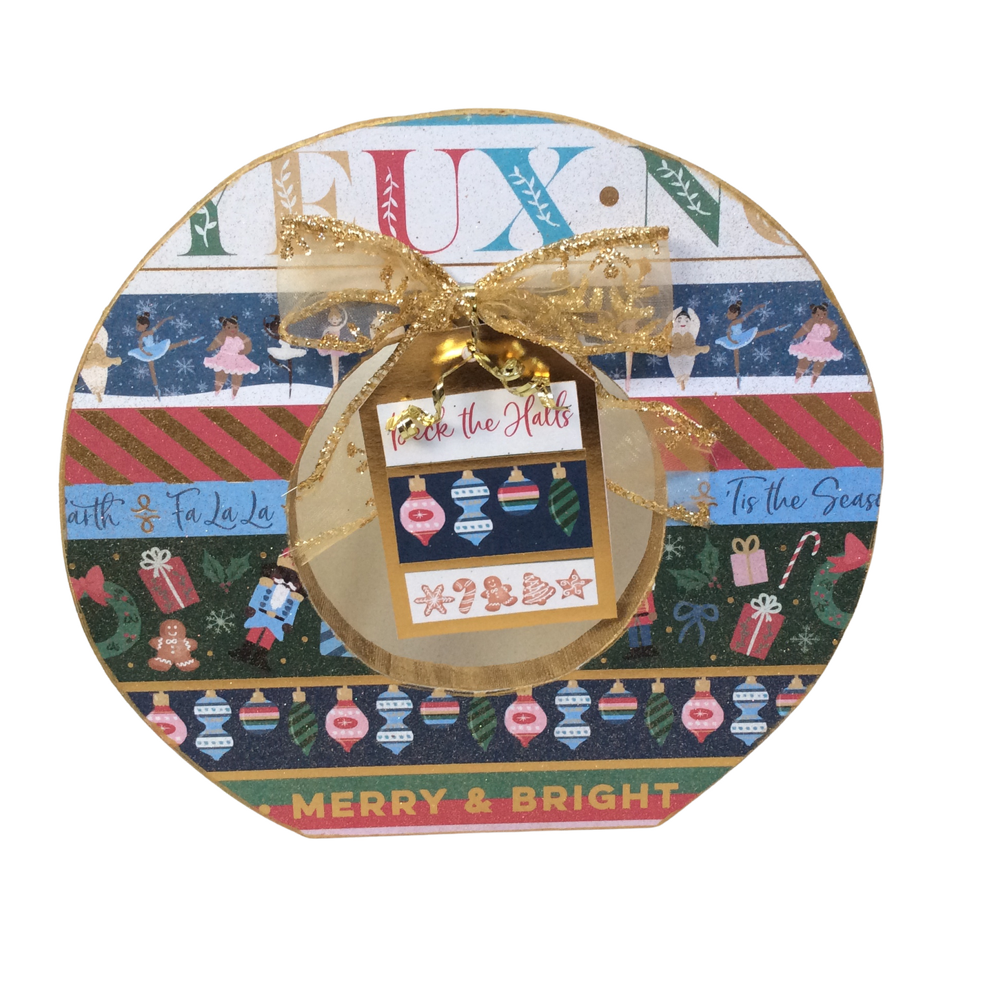 AGD Christmas Decor - Nutcracker Ballet Chunky Joy Letters Tabletop Sign