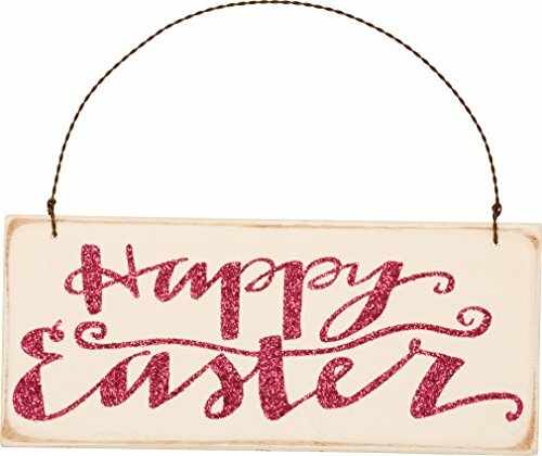 PBK Easter Decor - Ornament Sign Prim Happy Easter #29750