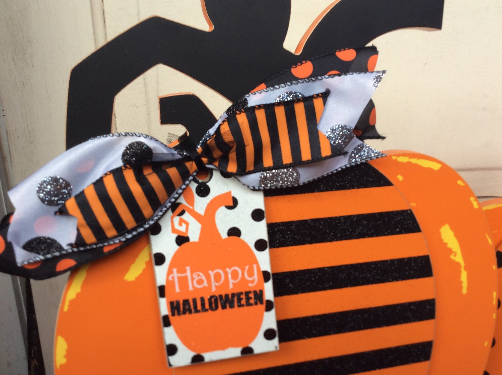 AGD Halloween Decor - Xtra LG Whimsy Pumpkins Trick Treat 2pc Set