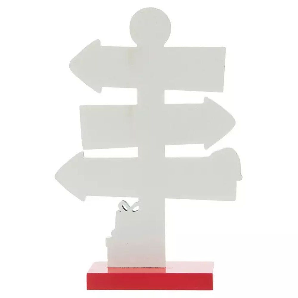 HL Christmas Decor - Red Green North Pole Direction Mini Sign