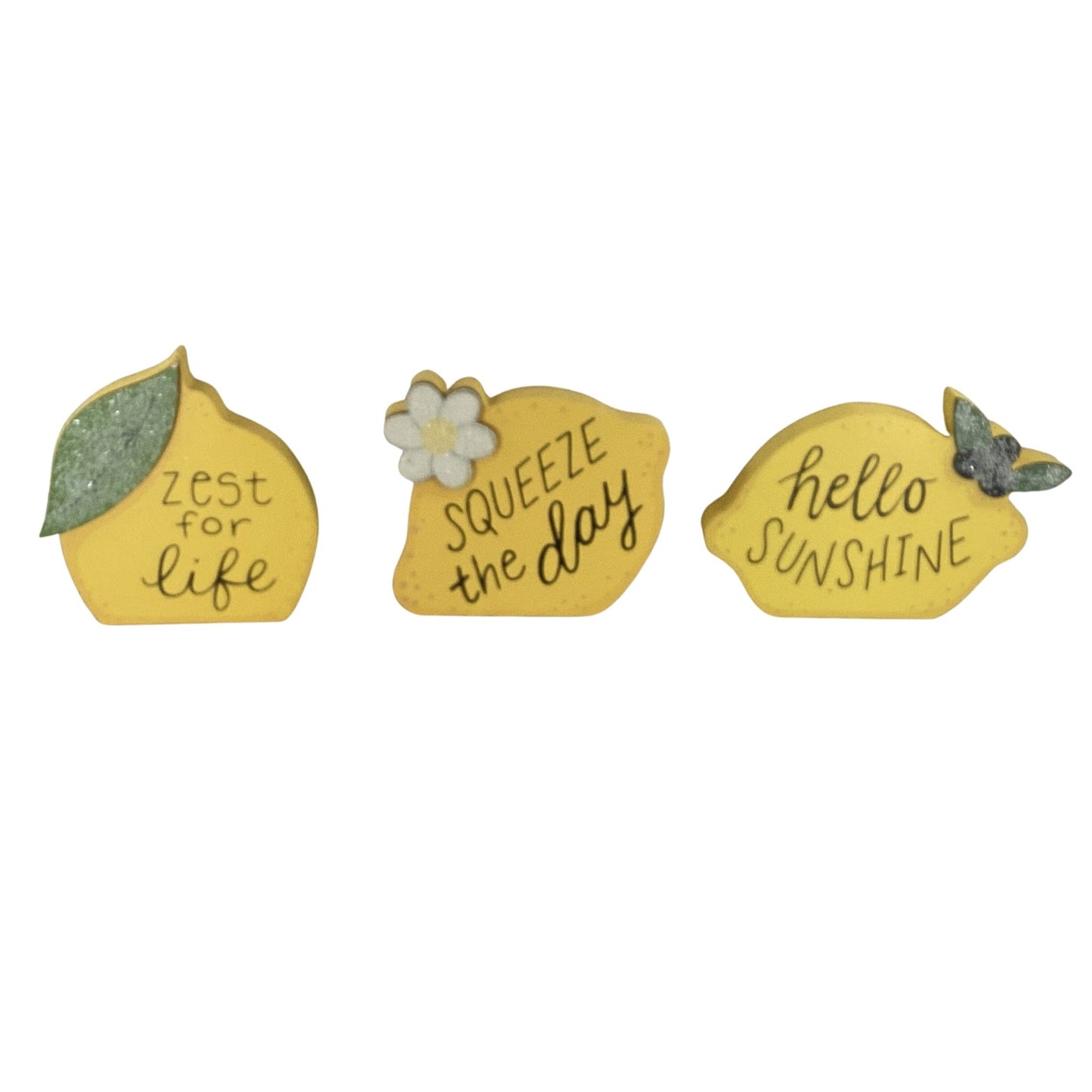 AGD Spring Decor - Summer Lemon Theme Tier Tray Decor 4pc Set