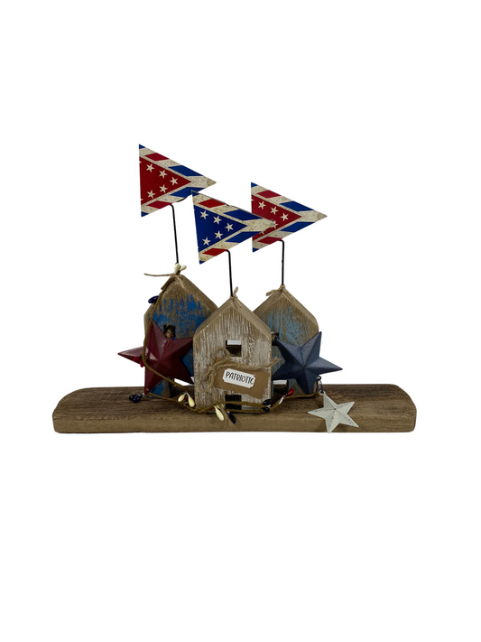 AGD Patriotic Decor - Prim Americana Wood Houses